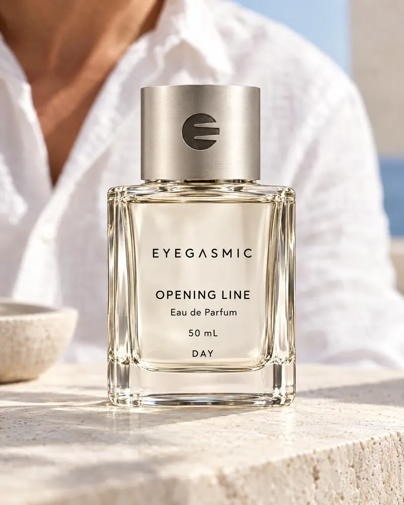 Concept render: Opening Line, Eau de Parfum, from EYEGASMIC SCENT.